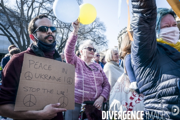 Rassemblement pour l Ukraine. Nimes, 05.03.2022