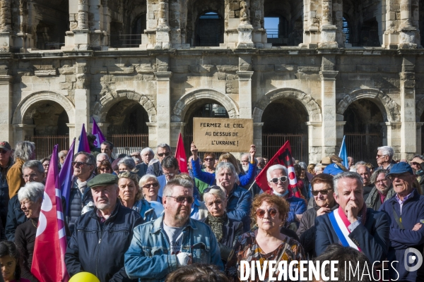 Rassemblement pour l Ukraine. Nimes, 05.03.2022