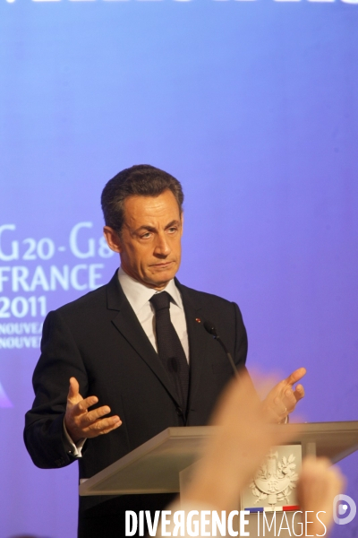 Conférence de presse de NICOLAS SARKOZY, présentation de la présidence française du G8 et du G 20