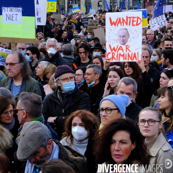 Rassemblement pour la paix et en soutien au peuple ukrainien