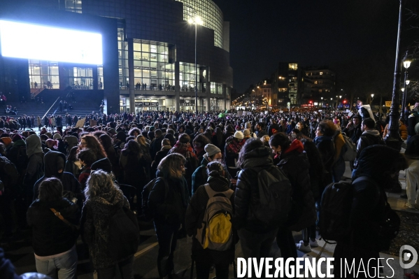 Marche de nuit féministe à Paris, pour les droits des femmes. la Journée internationale des droits des femmes, le 8 Mars 2022. International women sday in Paris.