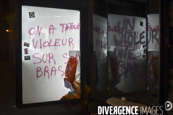 Marche de nuit féministe à Paris, pour les droits des femmes. la Journée internationale des droits des femmes, le 8 Mars 2022. International women sday in Paris.