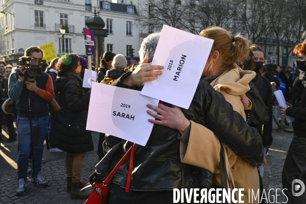 Manifestation pour La Journée internationale des droits des femmes, le 8 Mars 2022. International women sday in Paris.