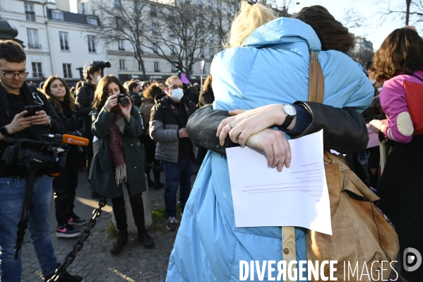 Manifestation pour La Journée internationale des droits des femmes, le 8 Mars 2022. International women sday in Paris.