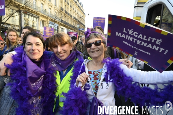 Manifestation pour La Journée internationale des droits des femmes, le 8 Mars 2022. International women sday in Paris.