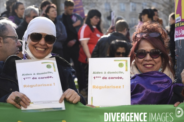 Manifestation pour La Journée internationale des droits des femmes, le 8 Mars 2022. International women sday in Paris.