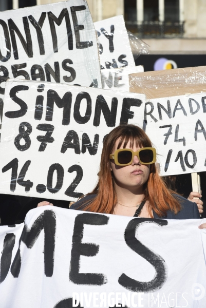 Manifestation pour La Journée internationale des droits des femmes, le 8 Mars 2022. International women sday in Paris.