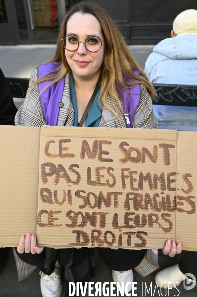 Manifestation pour La Journée internationale des droits des femmes, le 8 Mars 2022. International women sday in Paris.