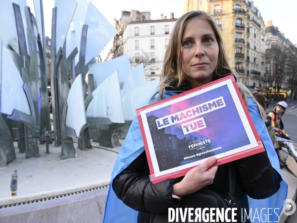 Manifestation pour La Journée internationale des droits des femmes, le 8 Mars 2022. International women sday in Paris.