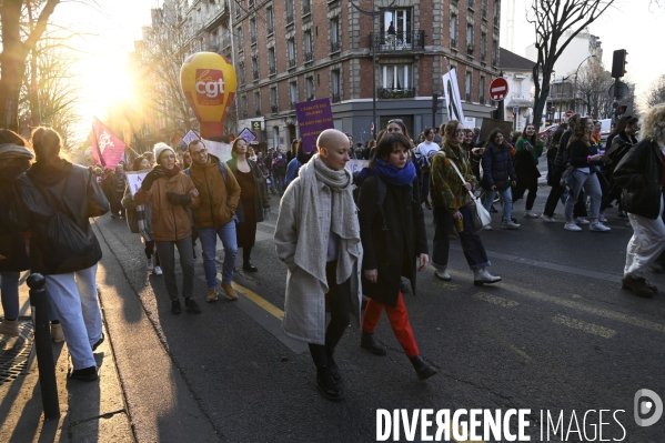 Manifestation pour La Journée internationale des droits des femmes, le 8 Mars 2022. International women sday in Paris.