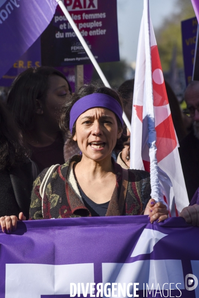 Manifestation pour La Journée internationale des droits des femmes, le 8 Mars 2022. International women sday in Paris.