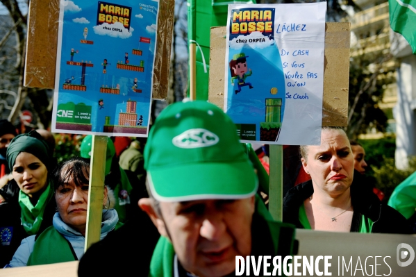 Manifestation des salariés d Orpea et de Korian