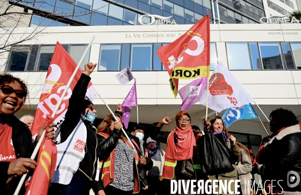 Manifestation des salariés d Orpea et de Korian