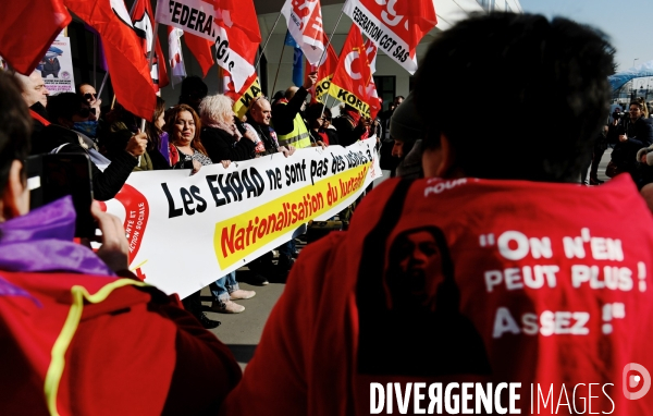 Manifestation des salariés d Orpea et de Korian