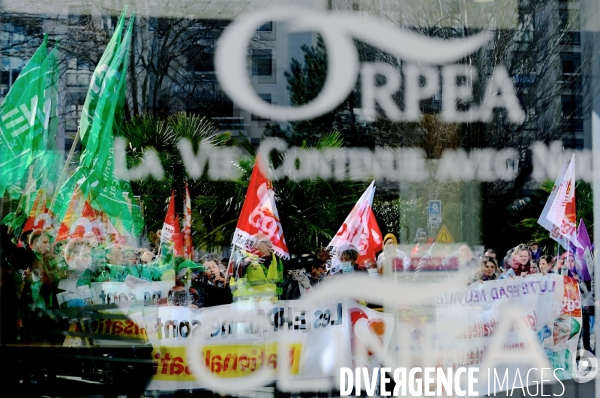 Manifestation des salariés d Orpea et de Korian
