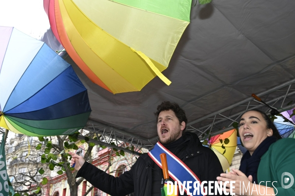 Marche pour le climat 2022 LOOK UP, le 12 mars à Paris. Walk for the climate.