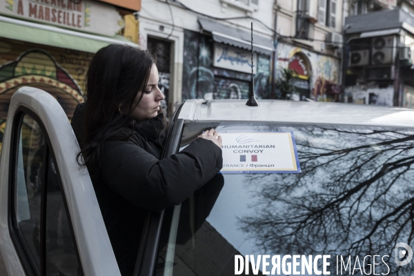 Convoi humanitaire à la frontière Ukrainienne.