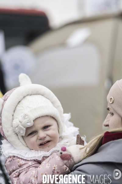 Convoi humanitaire à la frontière Ukrainienne.