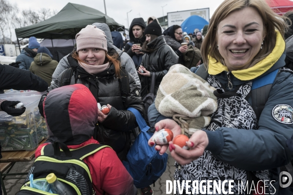 Convoi humanitaire à la frontière Ukrainienne.