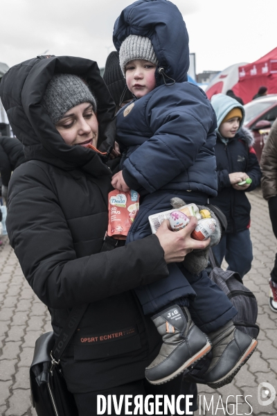 Convoi humanitaire à la frontière Ukrainienne.