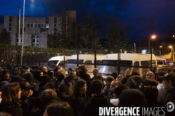 Protestation à Bastia