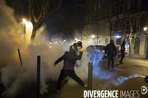 Protestation à Bastia