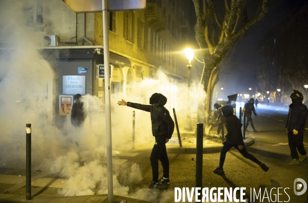 Protestation à Bastia