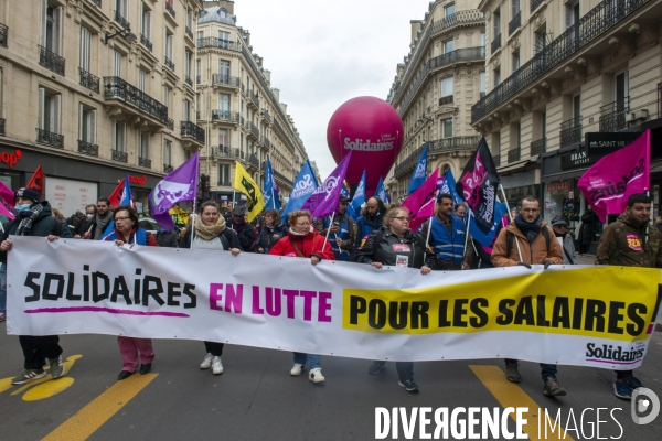 Manifestation interprofessionnelle pour les salaires