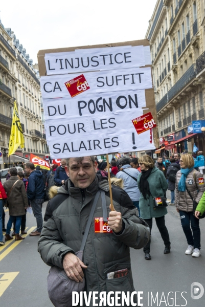 Manifestation interprofessionnelle pour les salaires