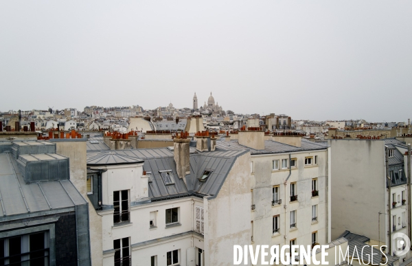 Les toits de paris avec le Sacré Coeur