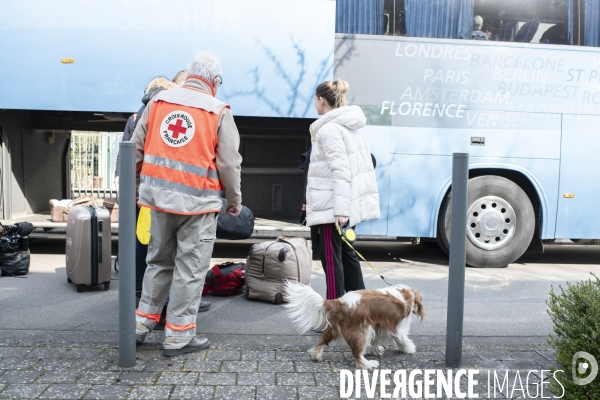 Arrivée des Ukrainiens avec leurs animaux