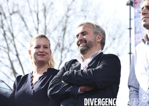 Meeting pour la 6e République et le partage des richesses à Paris.