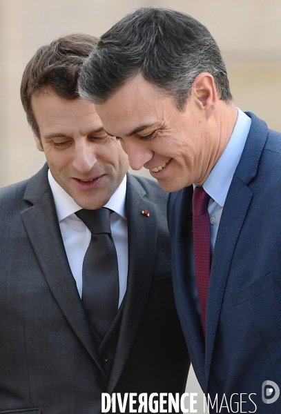 Emmanuel Macron avec Pedro SANCHEZ