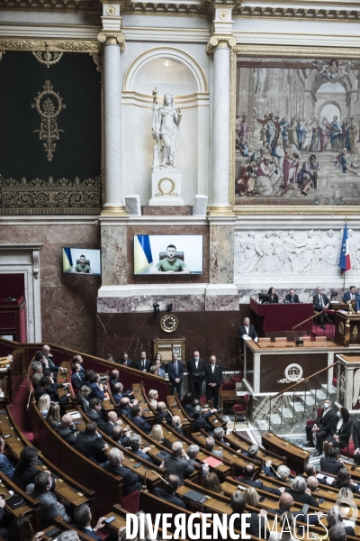 Allocution de Volodymyr Zelensky à l assemblée nationale.