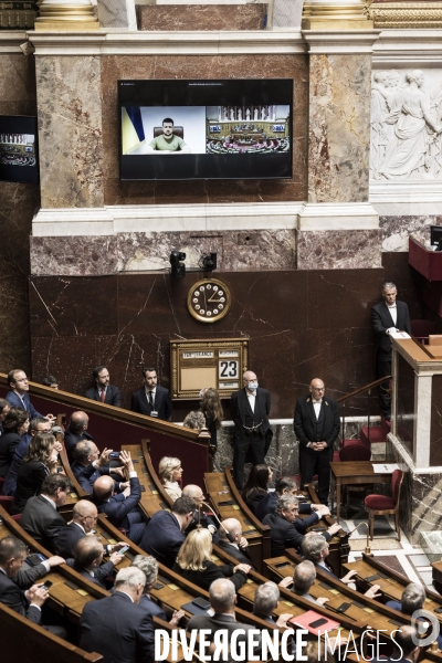 Allocution de Volodymyr Zelensky à l assemblée nationale.