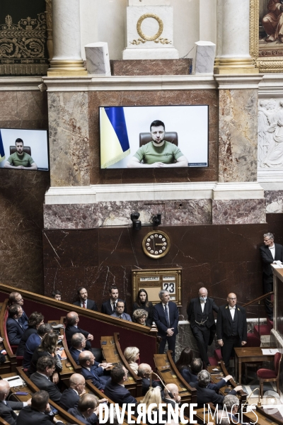 Allocution de Volodymyr Zelensky à l assemblée nationale.