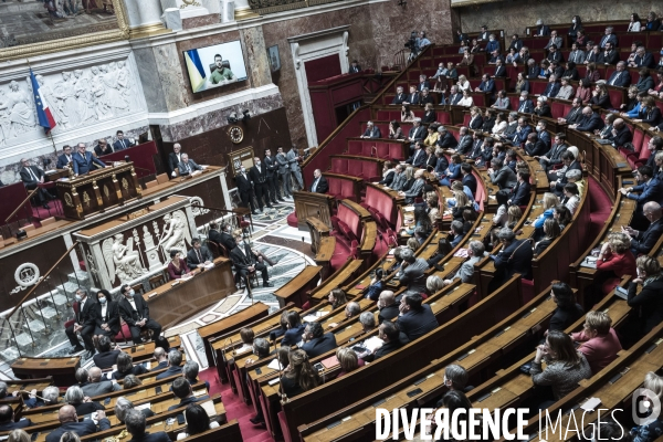 Allocution de Volodymyr Zelensky à l assemblée nationale.