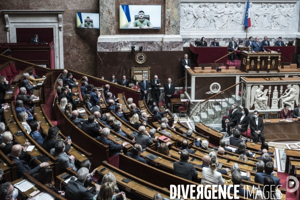 Allocution de Volodymyr Zelensky à l assemblée nationale.