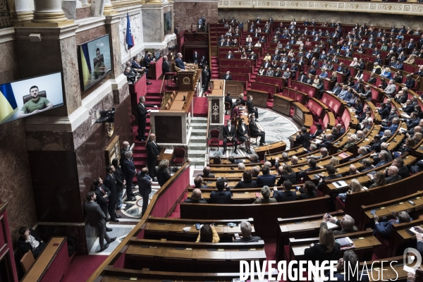 Allocution de Volodymyr Zelensky à l assemblée nationale.