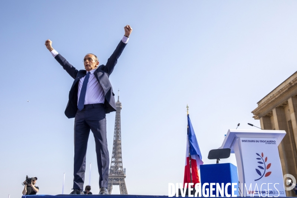 Meeting d Eric ZEMMOUR au Trocadéro à Paris