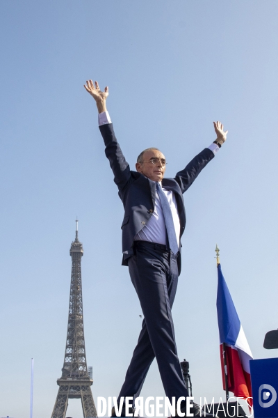 Meeting d Eric ZEMMOUR au Trocadéro à Paris