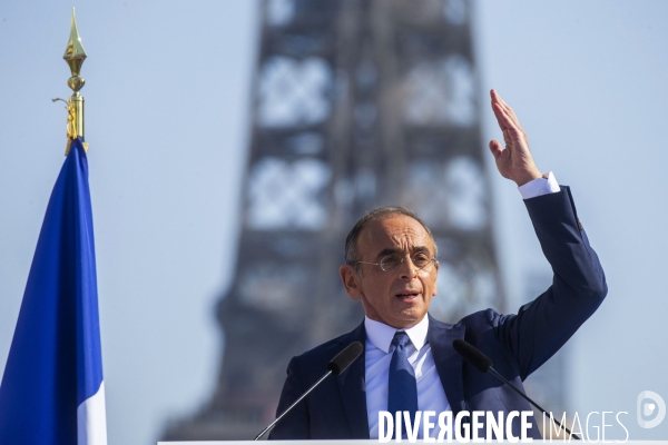 Meeting d Eric ZEMMOUR au Trocadéro à Paris