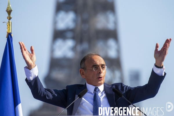 Meeting d Eric ZEMMOUR au Trocadéro à Paris