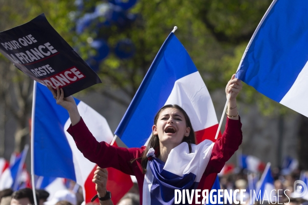 Meeting d Eric ZEMMOUR au Trocadéro à Paris