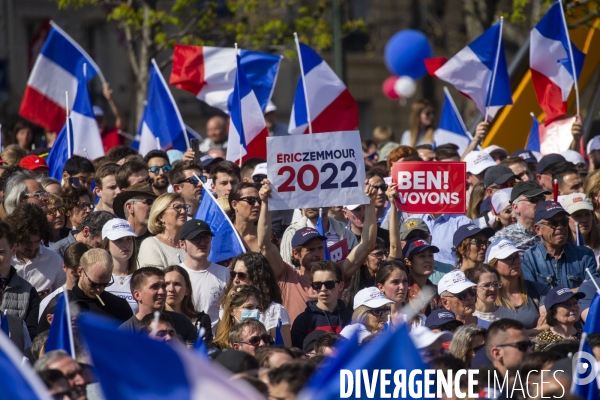 Meeting d Eric ZEMMOUR au Trocadéro à Paris