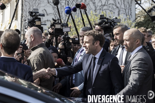 Déplacement d Emmanuel Macron à Dijon.