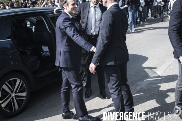 Déplacement d Emmanuel Macron à Dijon.