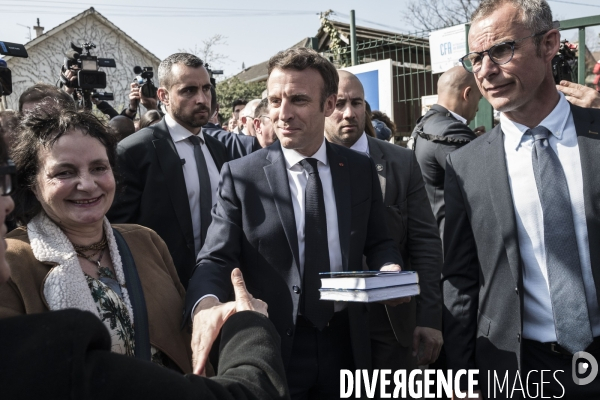 Déplacement d Emmanuel Macron à Dijon.