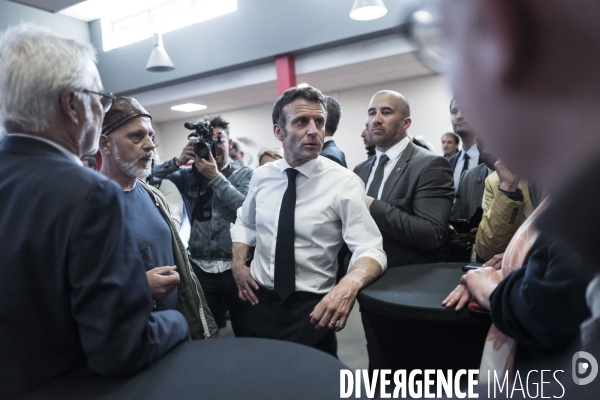 Déplacement d Emmanuel Macron à Dijon.