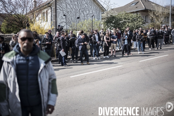 Déplacement d Emmanuel Macron à Dijon.